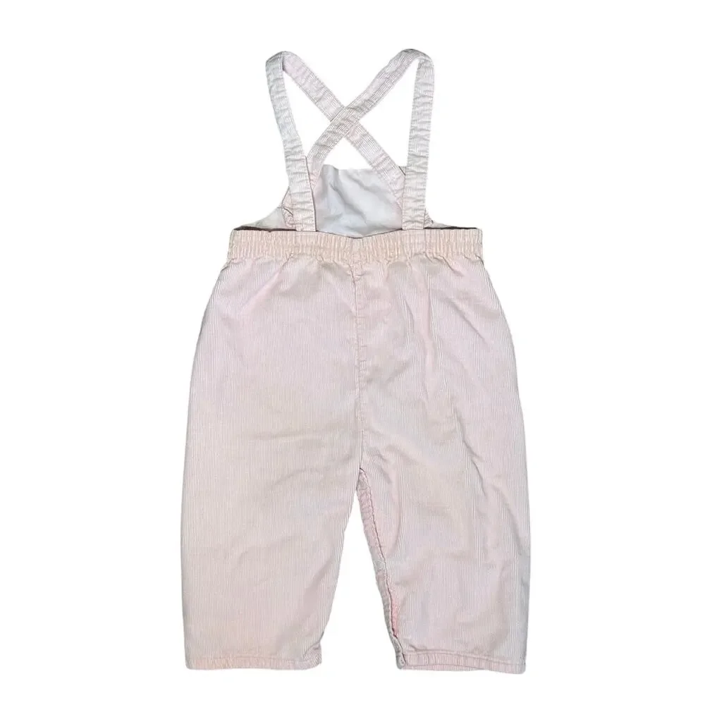 Vintage Wonderalls Corduroy Overall Outfit Set Toddler Girls XL 25-28‎ lbs Pink